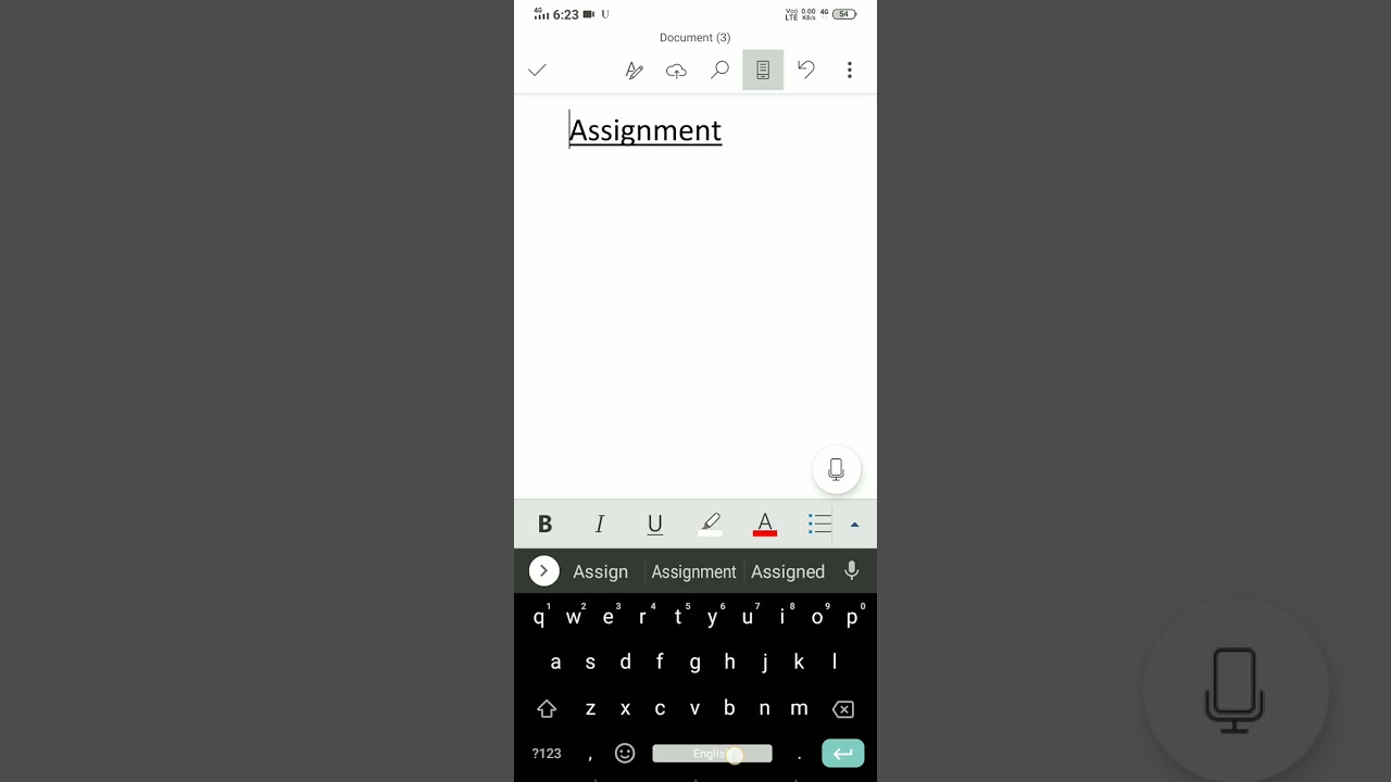 #assignment #word how to make assignment on mobile phone Microsoft📃