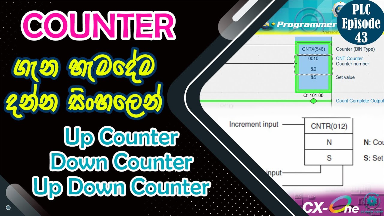 Counter | How to Programming Counters in PLC | OMRON CNT/CNTX Instruction | PLC for Beginners 43