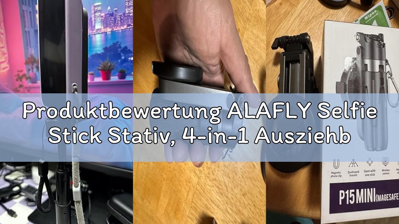 Produktbewertung ALAFLY Selfie Stick Stativ, 4-in-1 Ausziehbares Handy Stativ mit Bluetooth Kabellos