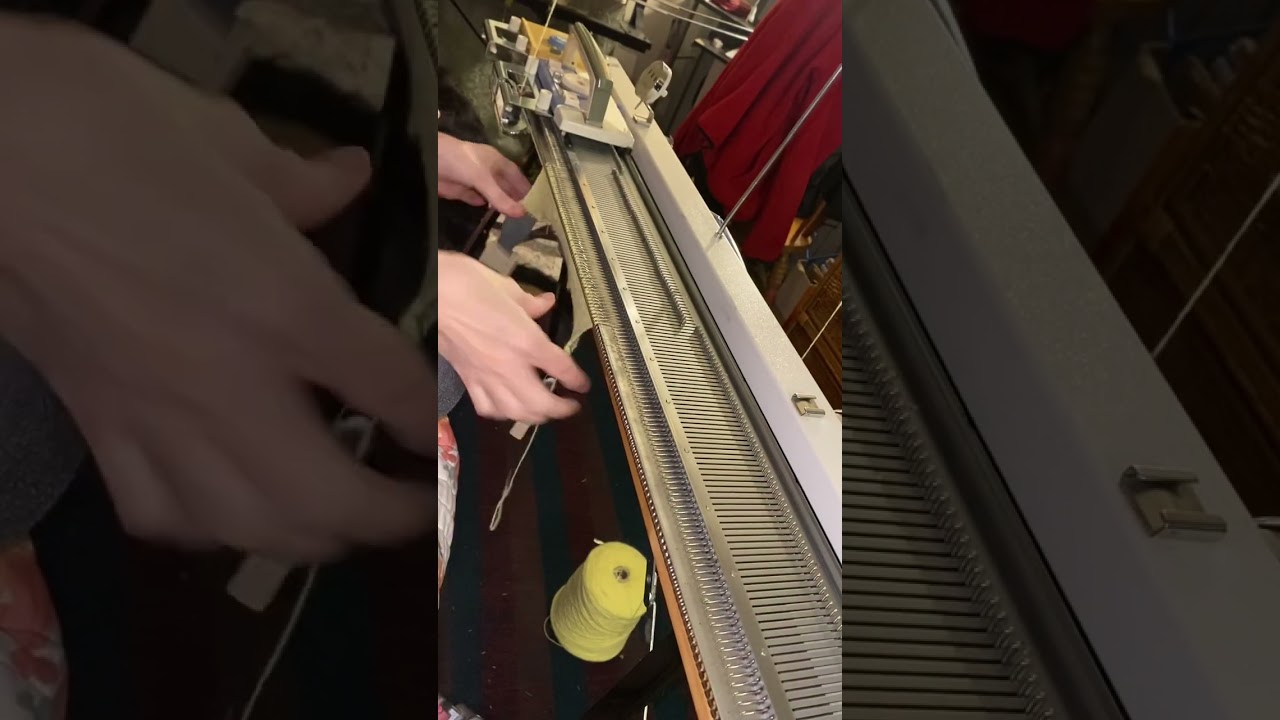 Studio SK106 Knitting Machine Cast On and Using Needle Selector SK105 Singer Silver