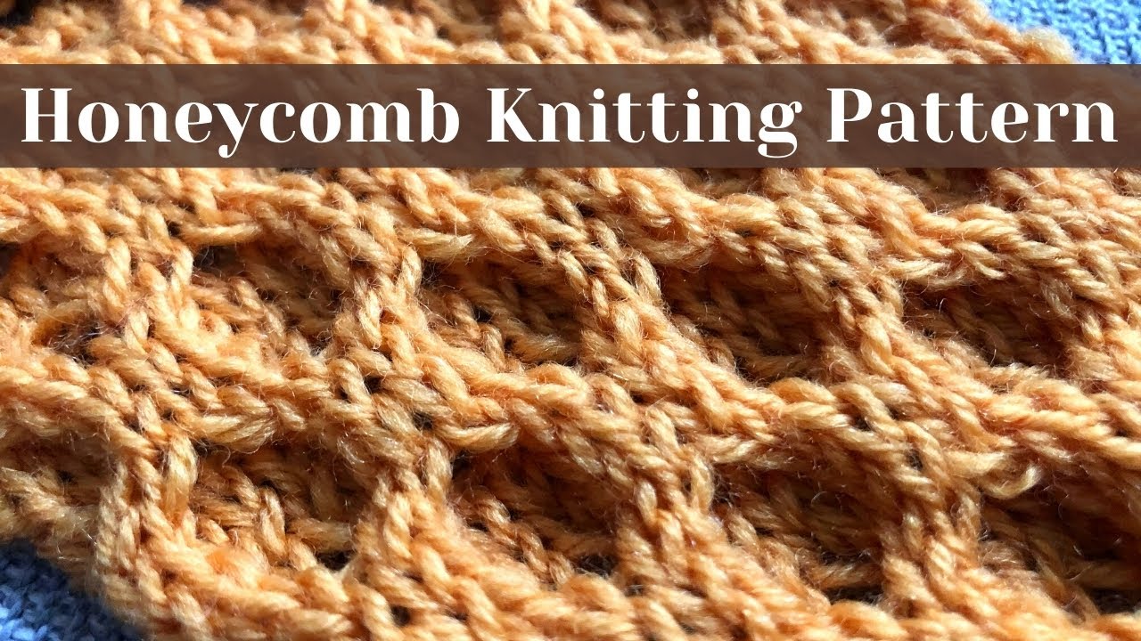 Honeycomb Knitting Stitch Tutorial With and Without Cable Needle✨