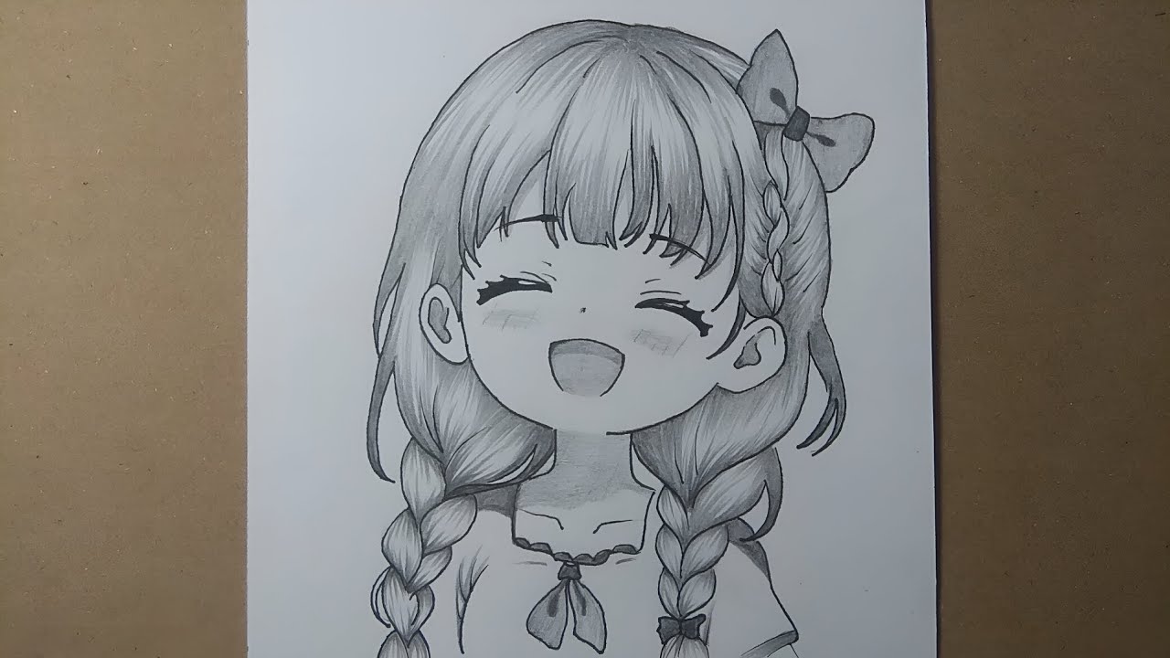 how to draw cute anime girl || easy drawing ideas for beginners