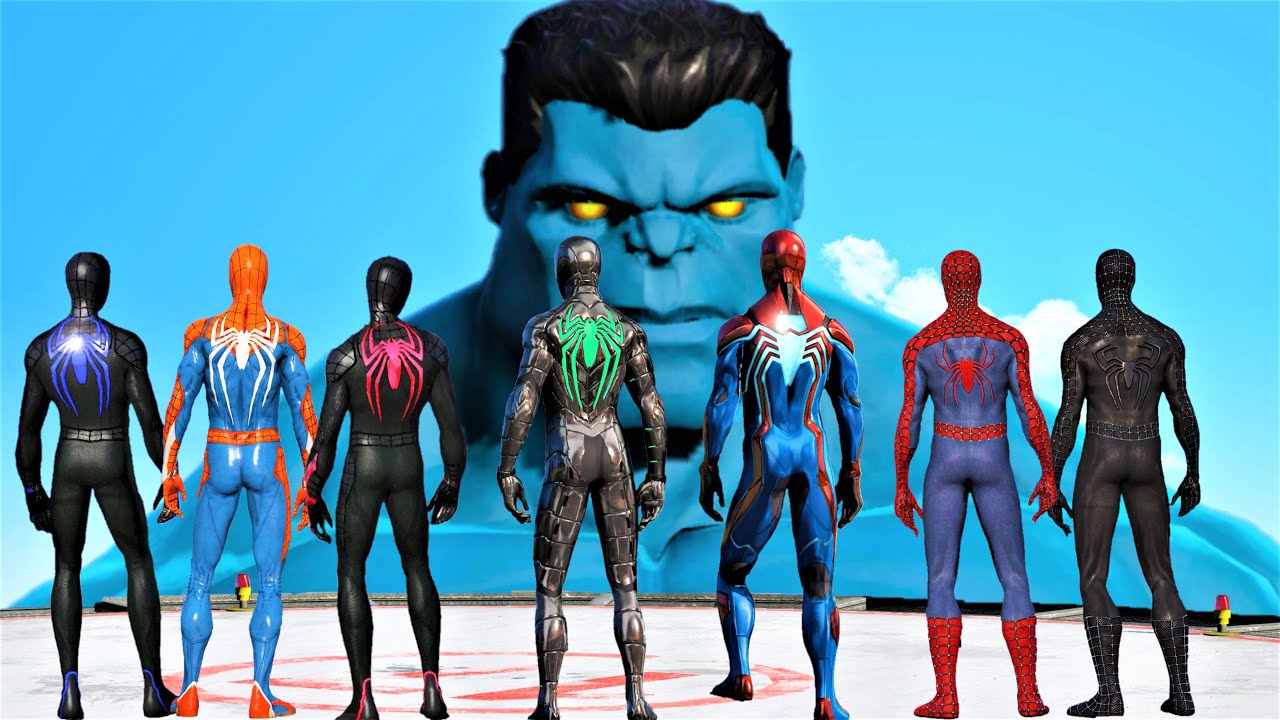 Team Spiderman vs Blue Hulk (Captain Universe)