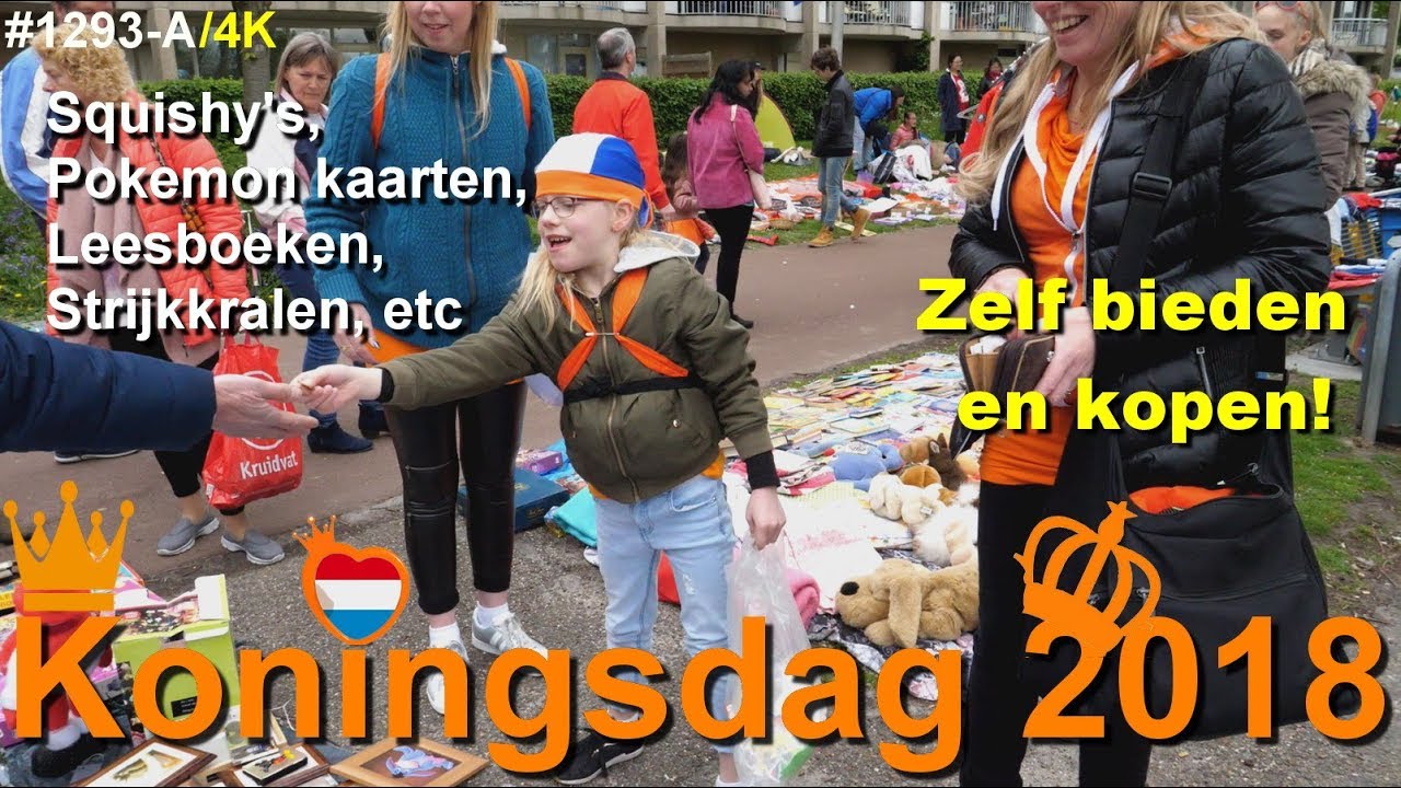 KONINGSDAG 2018, vrijmarkt te ZOETERMEER. Squishy, strijkkralen, slijm, pokemon kaarten #1293-A
