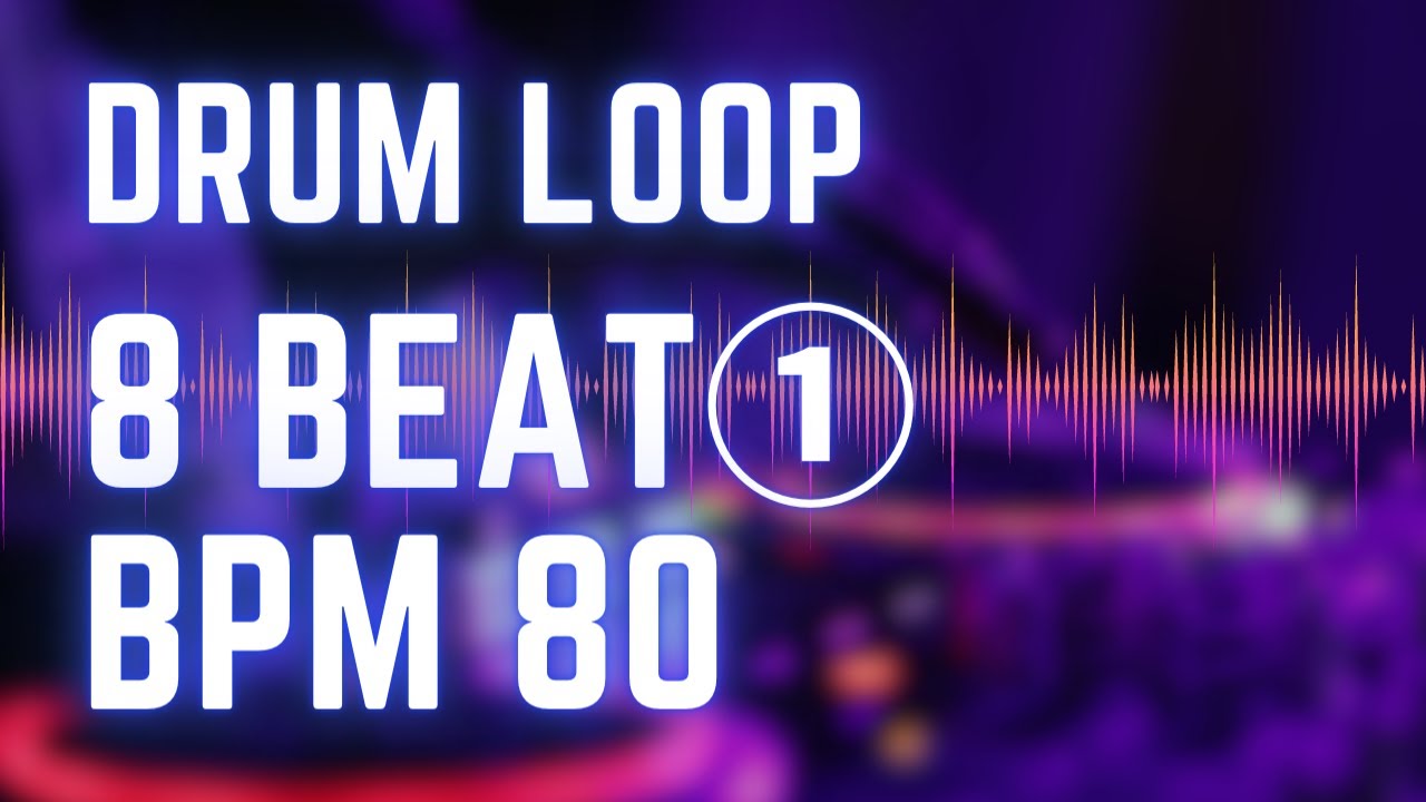 【ドラムループ】 8ビート①BPM80