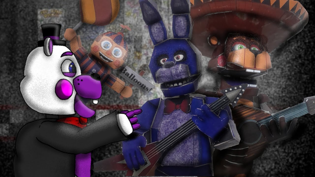 Mostrando meus novos papercraft de FNAF!!!