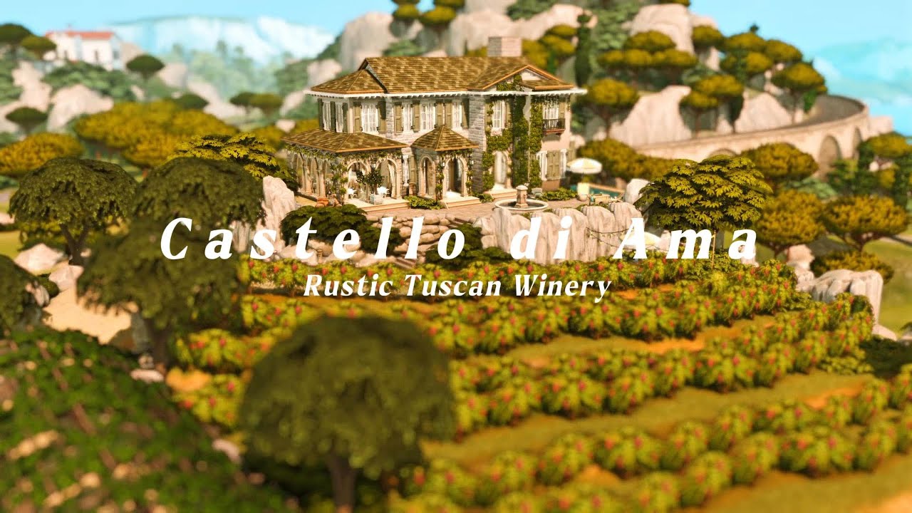 Italian Vineyard Hotel | The Sims 4 Speed Build | Tartosa