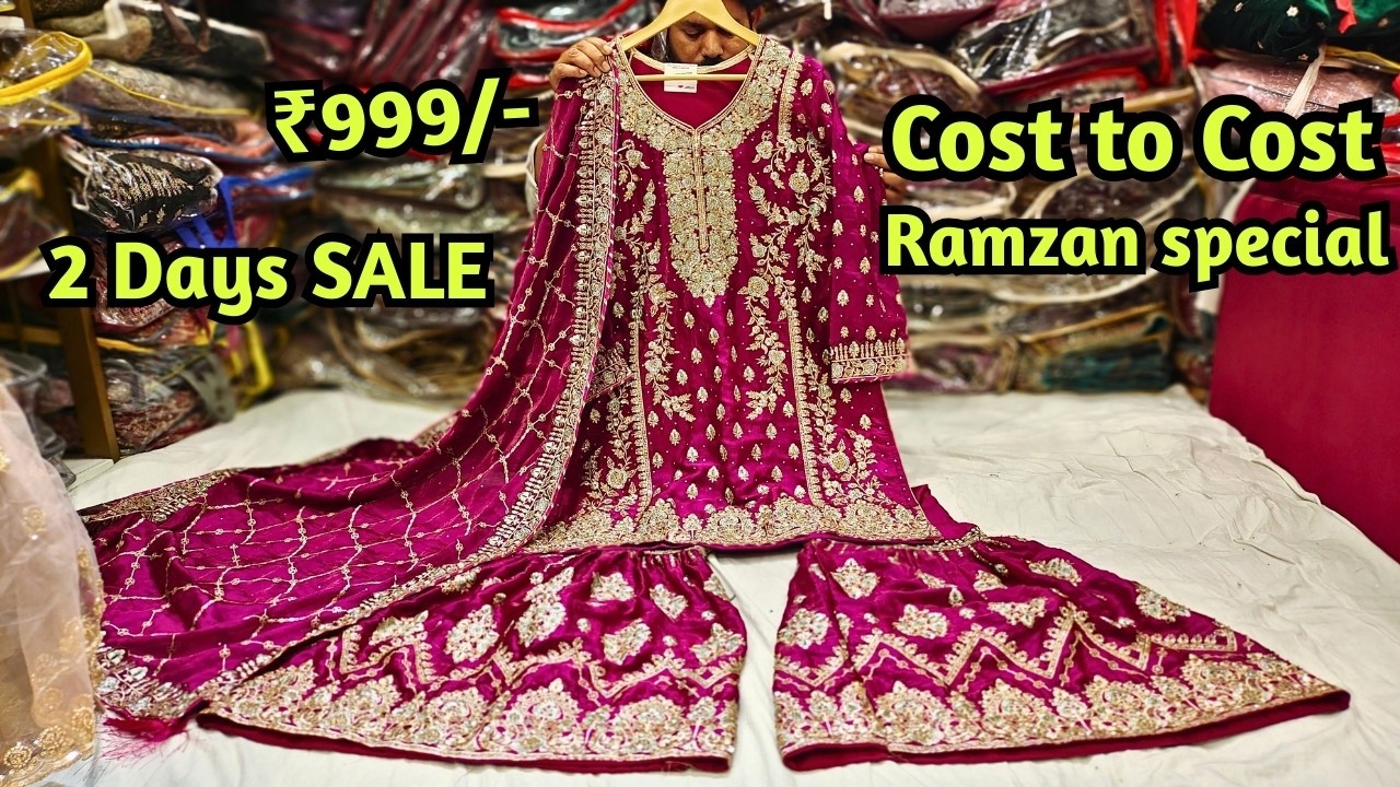 Cost to Cost SALE! Wedding Suits & Sarees Garara Plazzo Manha Wholesale Hyderabad