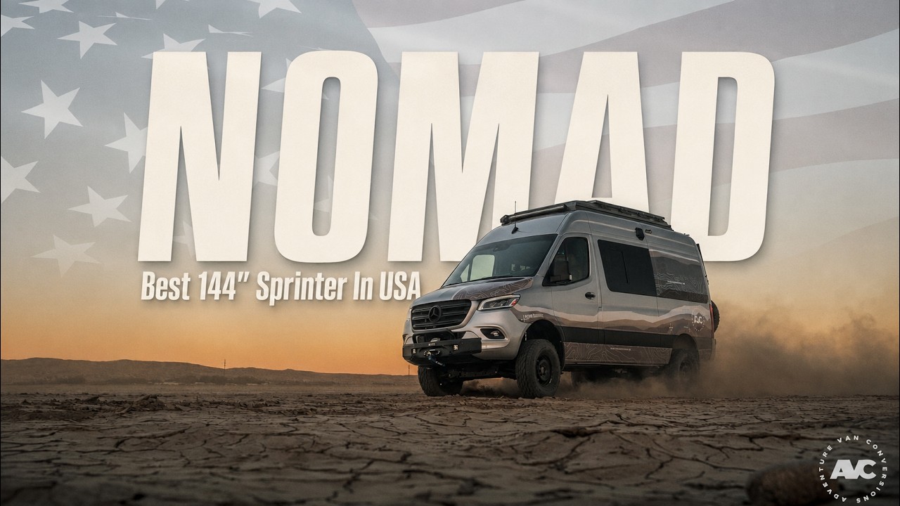 FULL TOUR Ultimate Van Build: NOMAD-our USA entry model 144 Sprinter with amazing custom features!