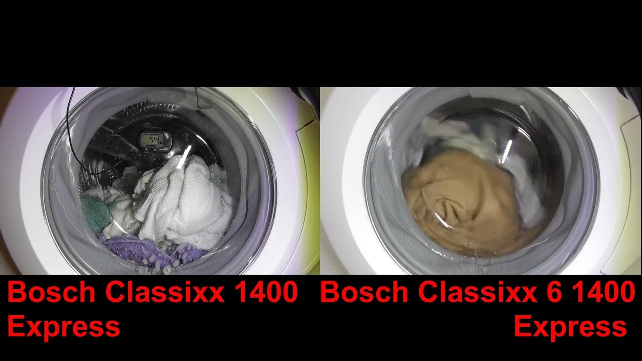 Bosch Classixx 1400 Express vs Bosch Classixx 6 1400 Express Cottons 90 wash race