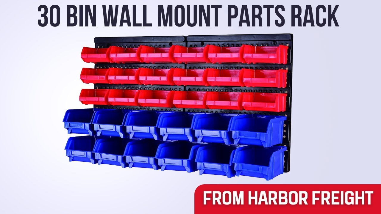 30 Bin Wall Mount Parts Rack from Harbor Freight