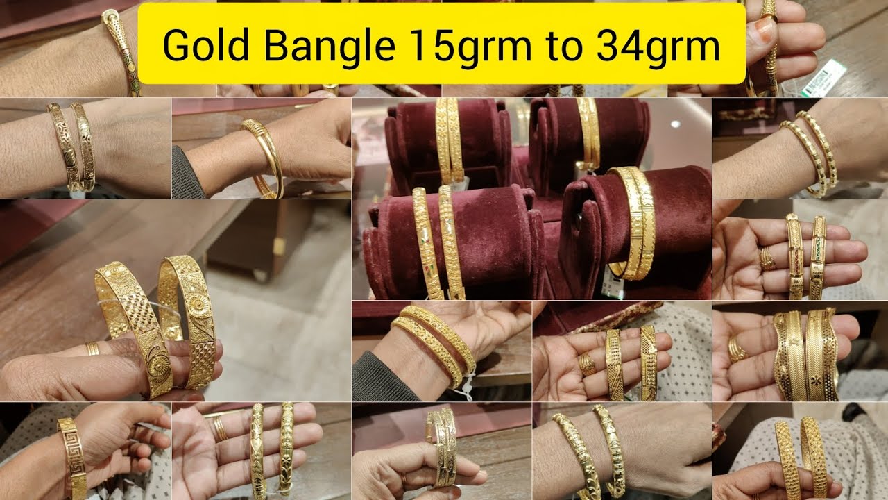 Tanishq gold Bangle 15grm 34grm #daliy wear and party' wear 