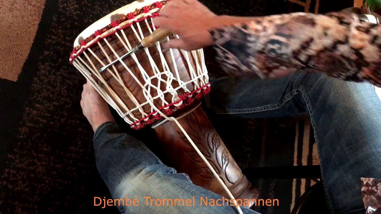 Djembe Nach- Spannen & Stimmen / Djembe Tuning ➽ Video 2 - Basics - Knotentechnik