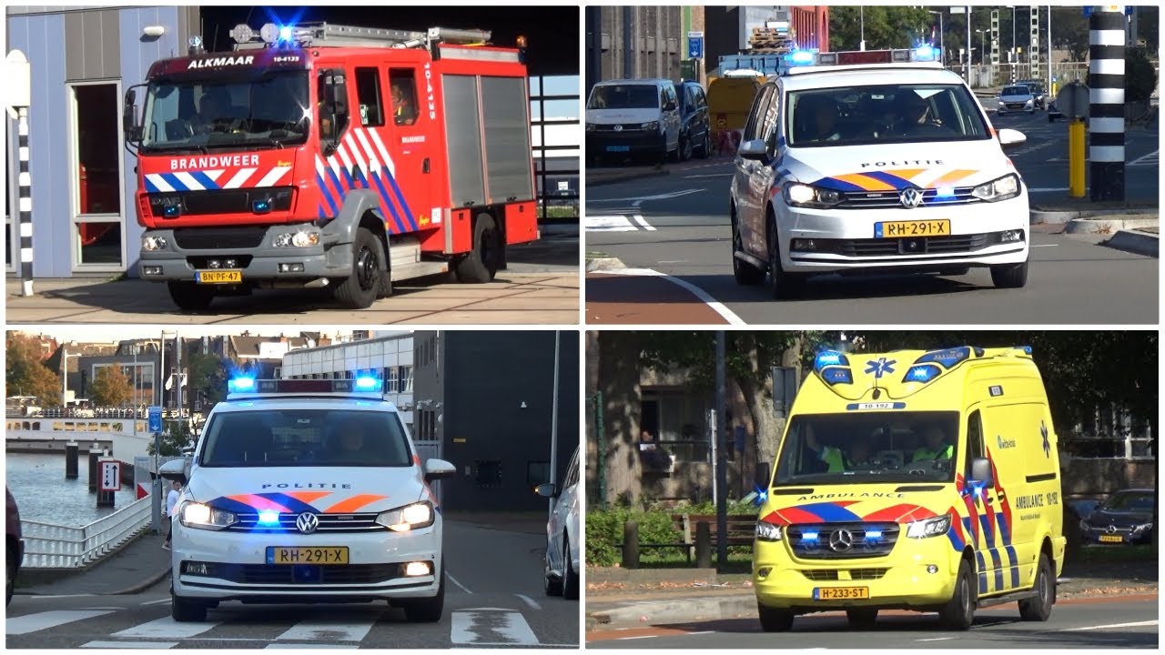 Verschillende hulpdiensten in Alkmaar met spoed onderweg!