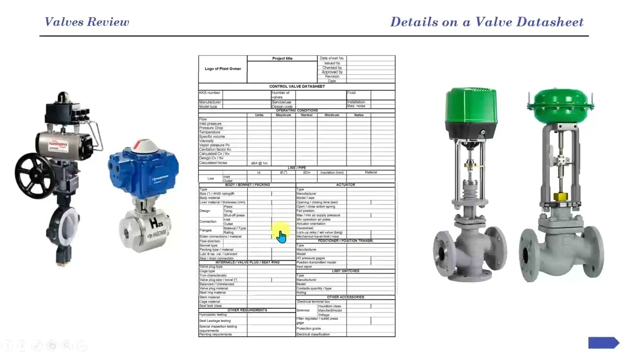 Valve datasheet part1