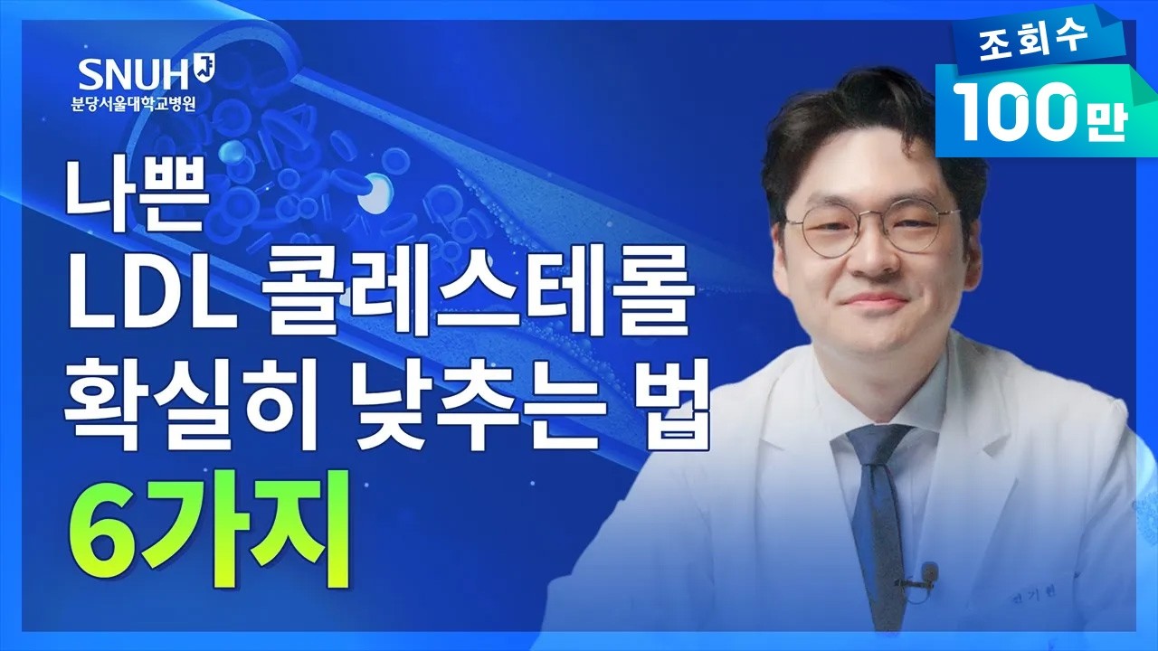 LDL 콜레스테롤 낮추는 법 6가지 [숫자로 보는 건강]