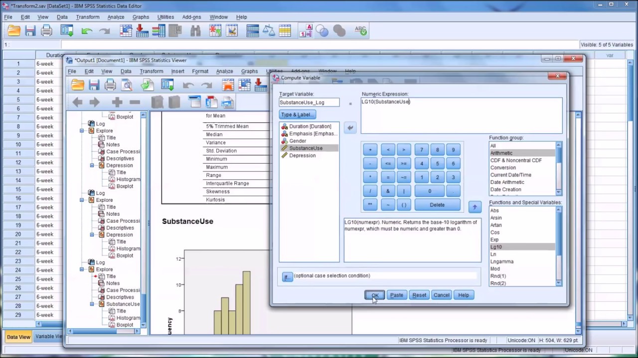 Data Transformation for Positively and Negatively Skewed Distributions in SPSS