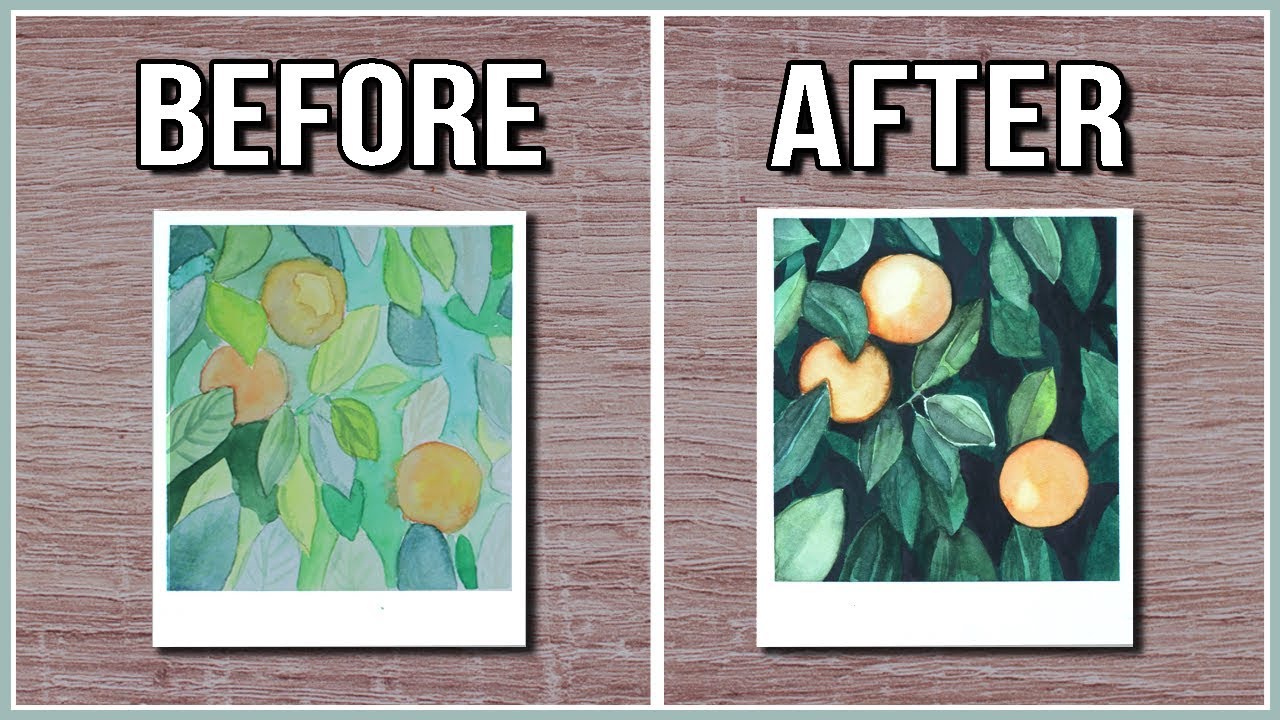 Improve Your Watercolor Paintings With This Simple Watercolor Technique【 Negative Painting 】