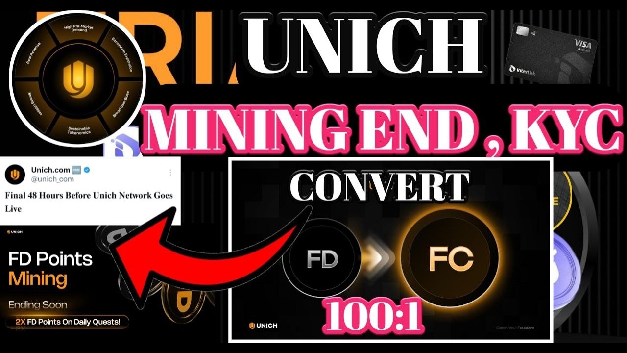 Unich TGE Update । Unich Point Convert Update। Unich Network Listing Update। Unich KYC Update।