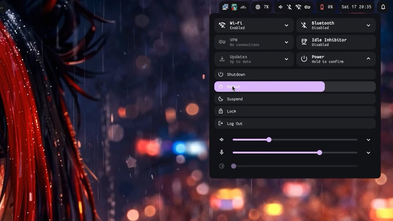 Vibepanel | Еще одна панель для Wayland на GTK4-RS