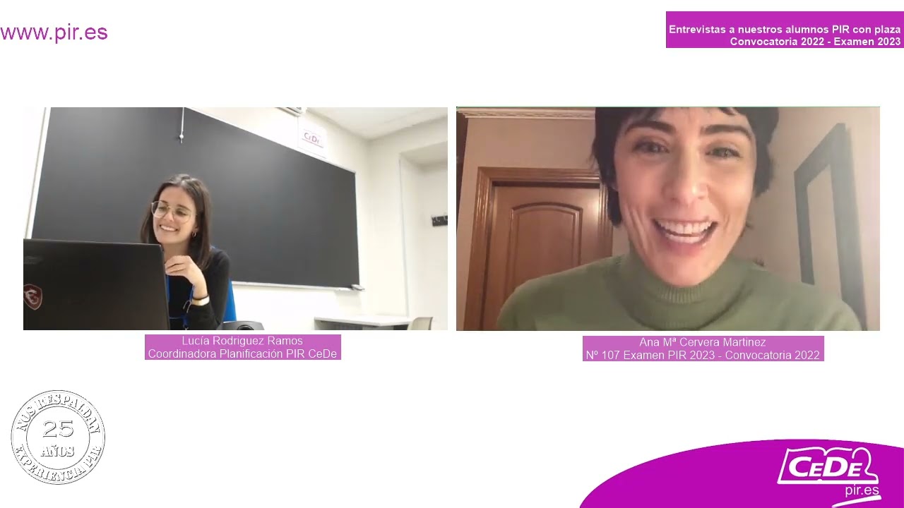Entrevista PIR CeDe - Ana María Cervera (puesto 107  examen PIR 2023)