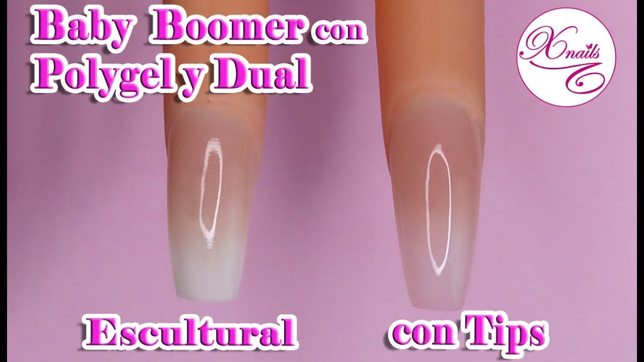 Baby Boomer con Polygel y Dual en Técnicas combinadas / Xnails