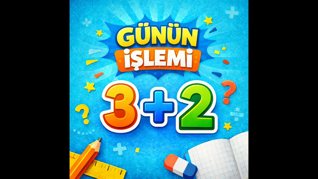 Günün İşlemi 🚀 | 3 + 2 = ? | Uzayda Toplama Macerası (1. Sınıf)