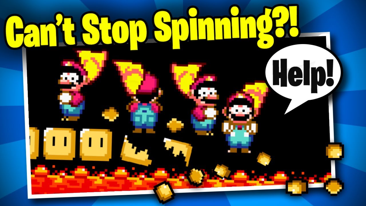 Mario, but he can't stop spinning?!