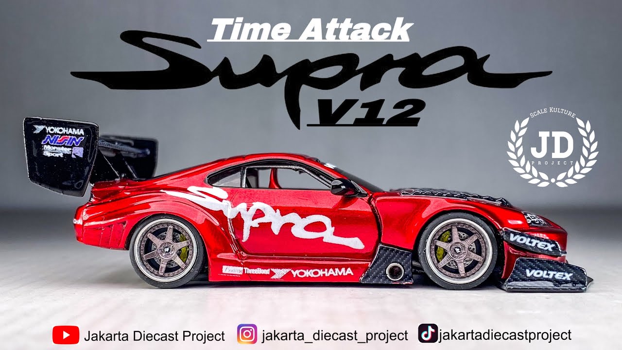 Supra MK4 V12 Twin Turbo Engine Time Attack Hot Wheels Custom