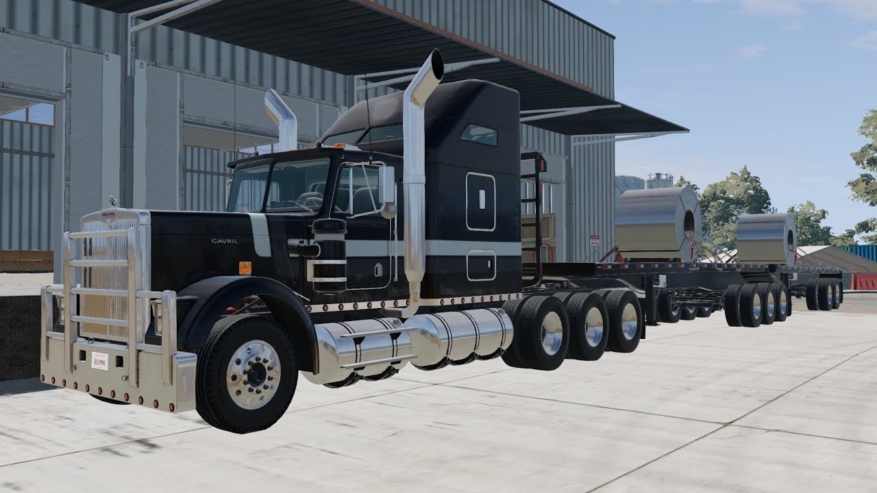 (BeamNG.Drive) Gavril T Series Dark Eagle Drive (hauling over 100K LBS) 
