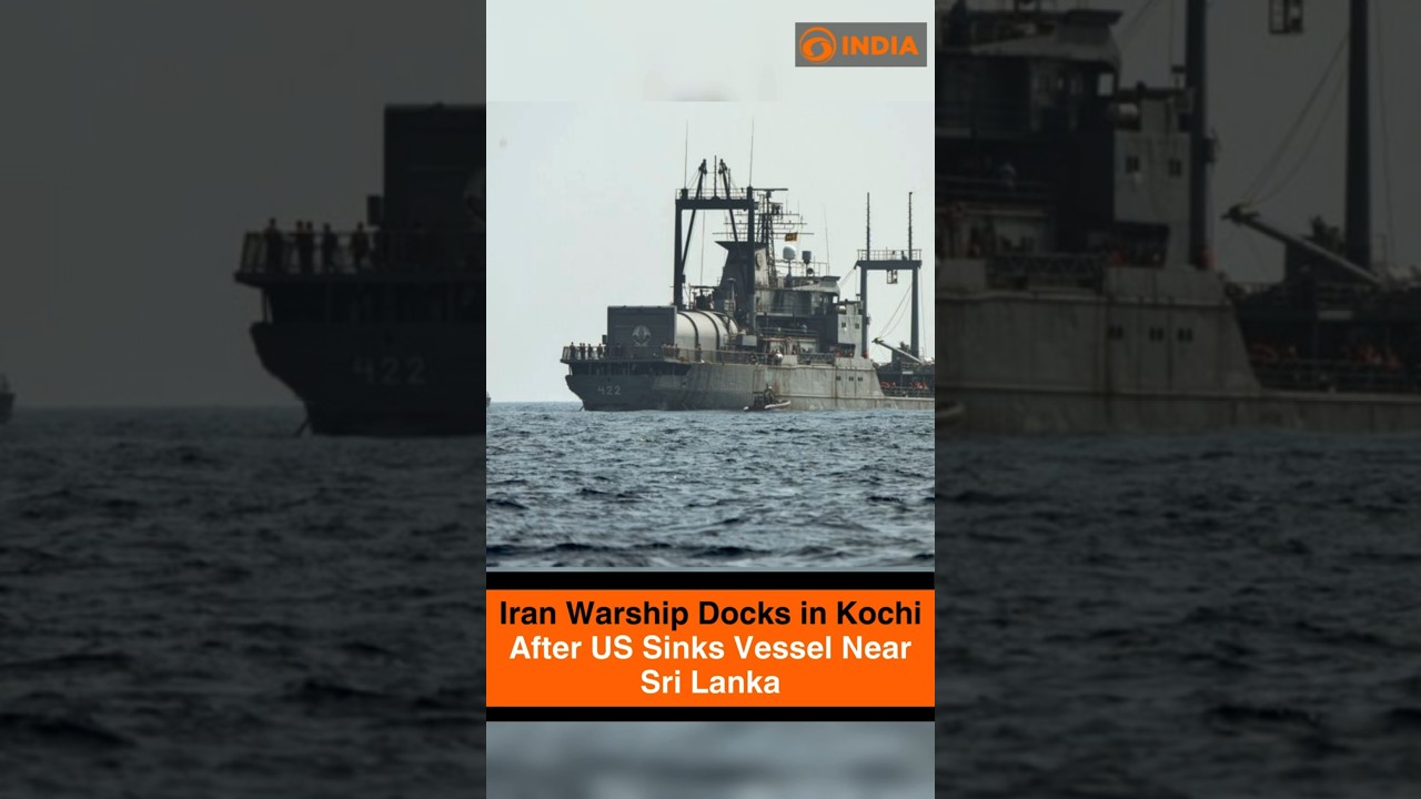 Iran Warship Docks in Kochi After US Sinks Vessel Near Sri Lanka