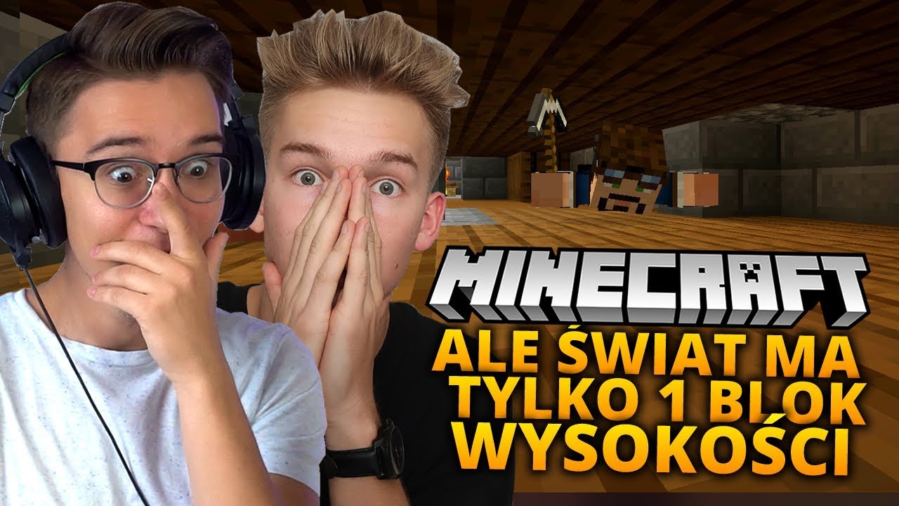 MINECRAFT, ale świat ma JEDEN BLOK WYSOKOŚCI | Sheo Kaluch Ospanno