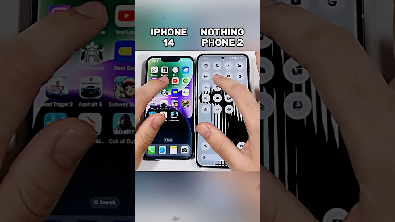 iPhone 14 vs Nothing Phone 2 ⚡ Classic or Bold? #shorts