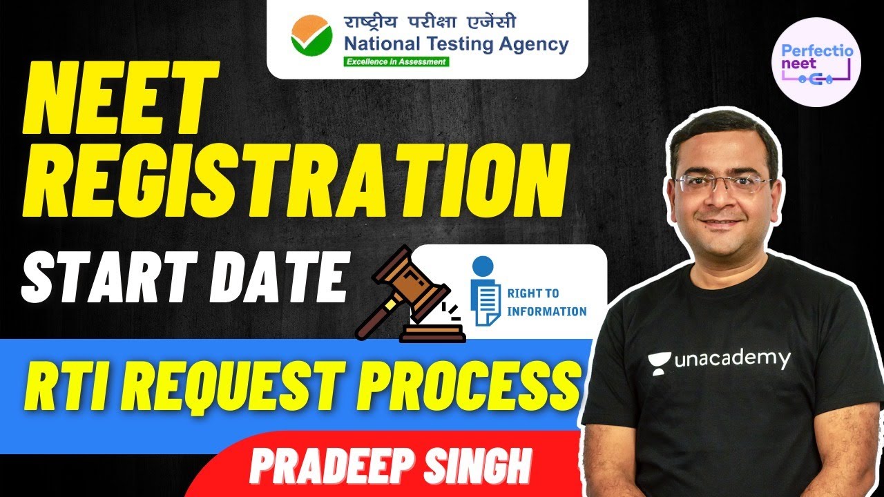 NEET Registration Start Date | RTI Request Process | NEET 2021 | Pradeep Singh
