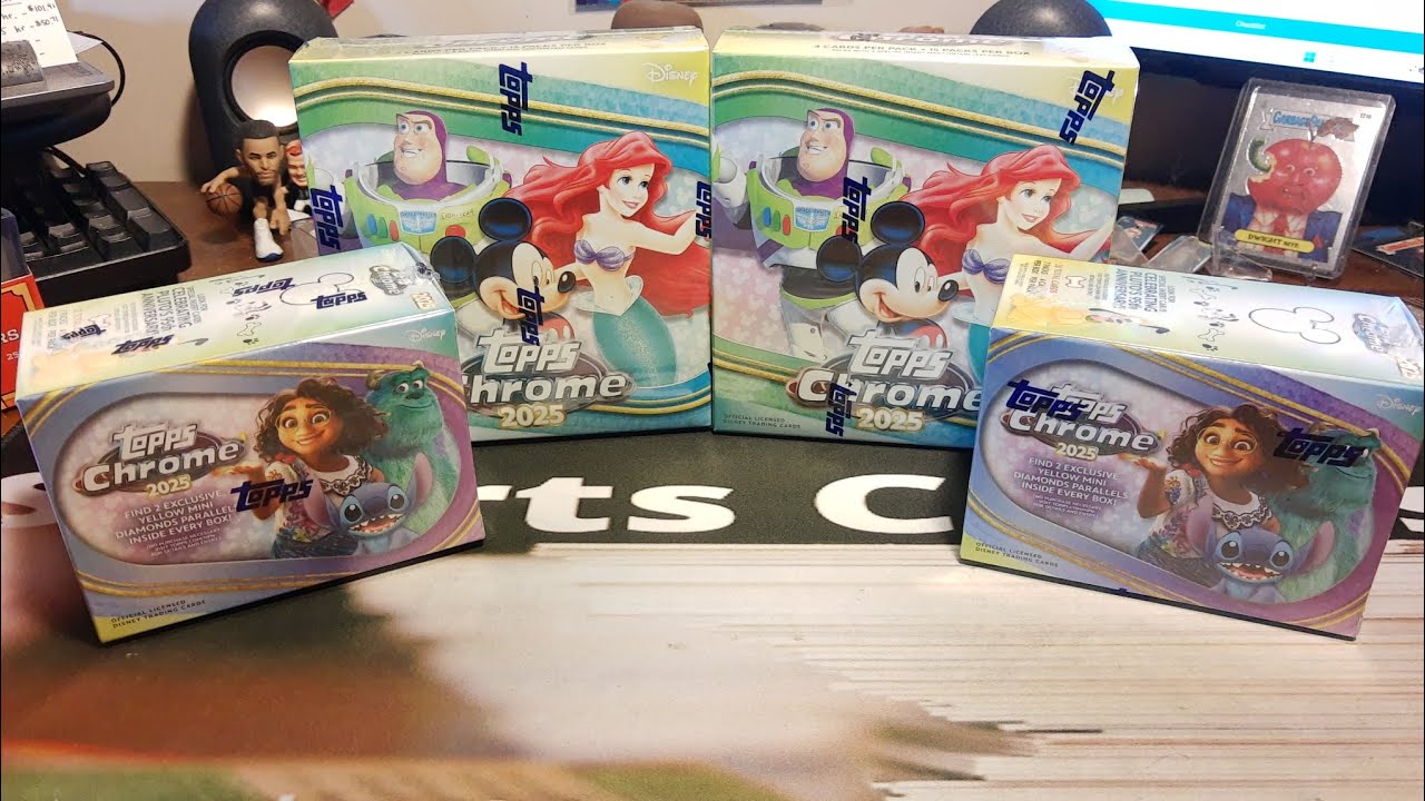 НОВЫЙ РЕЛИЗ - 2025 Topps Chrome Disney!! 2 мега и 2 бластерных рипа. Вытягиваю # карты!! Забавный...