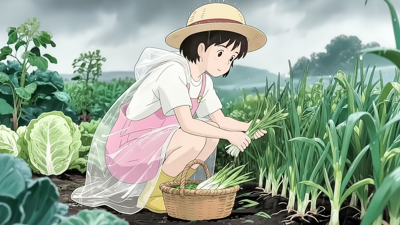 Peaceful Countryside Rainy Day 🌧️☔🌿– Relaxing Village Life Rain Sounds for Sleep & Study 🌸