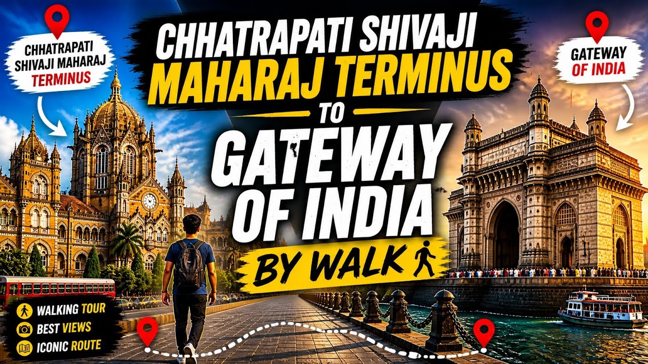 CST to Gateway of India Walk | Mumbai Walking Tour 🇮🇳
