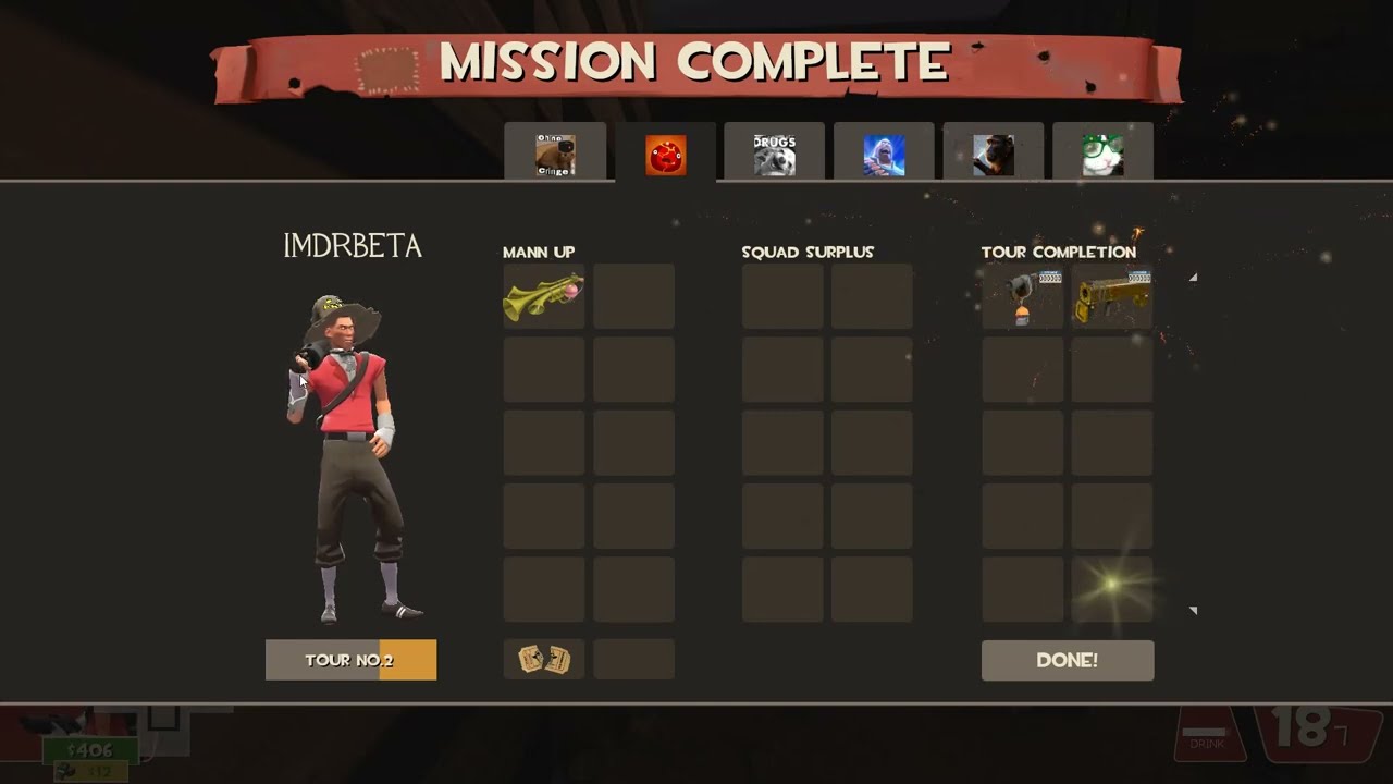 first mecha engine tour completion, getting australium