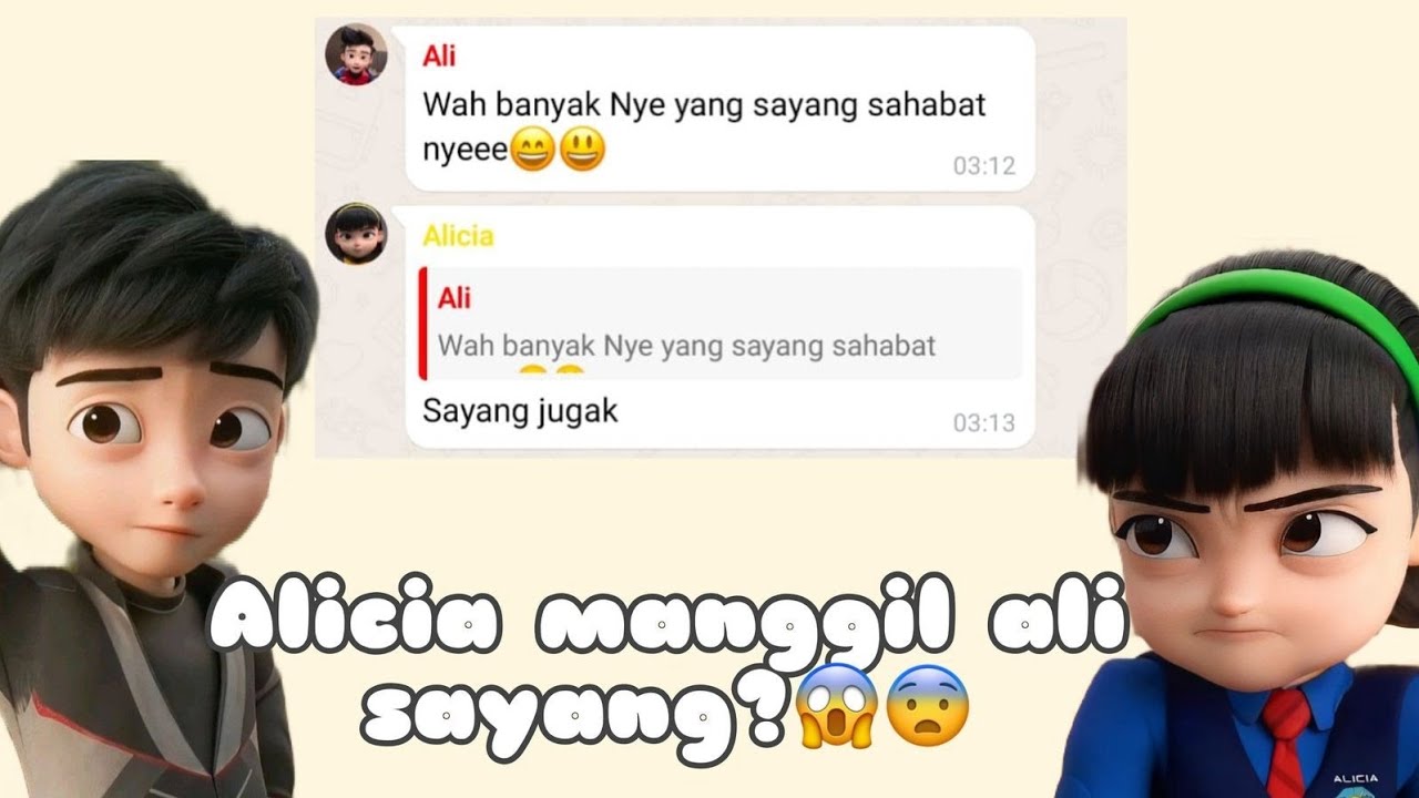 Alicia manggil Ali sayang?😱😧 // Ejen Ali dubbing