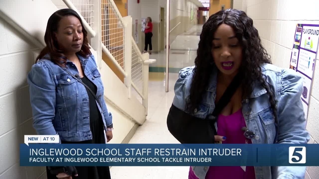 Inglewood Elementary School staff tackle intruder: 'he was just wild'