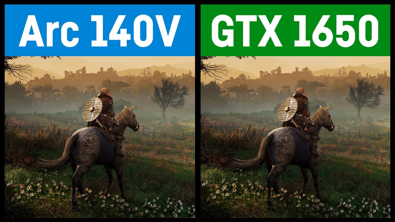 Intel Arc Graphics 140v vs. GTX 1650 GDDR6 (50W)Mobile in 12 Games