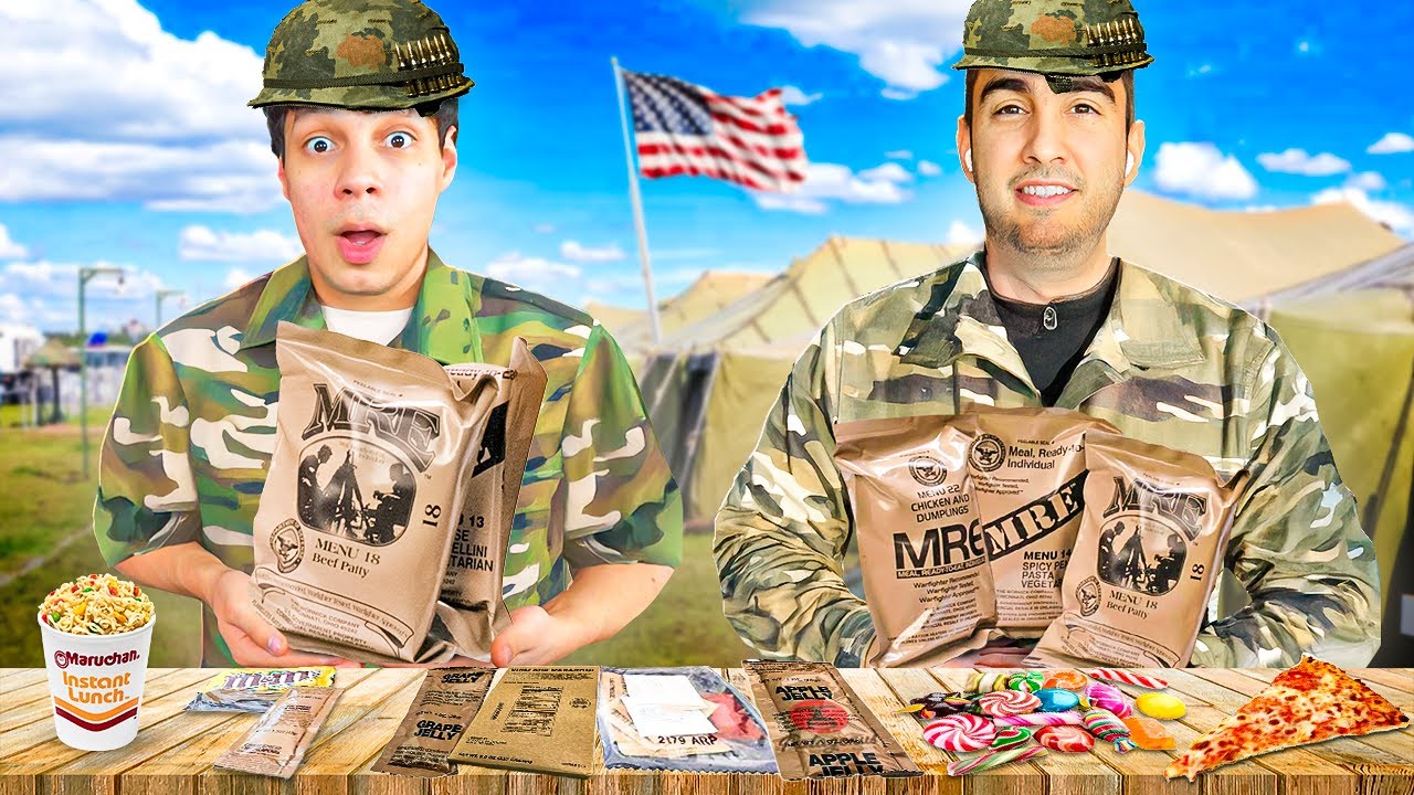PROBANDO COMIDA DE LA FUERZA MILITAR DE ESTADOS UNIDOS (con Tucky) - Yair17