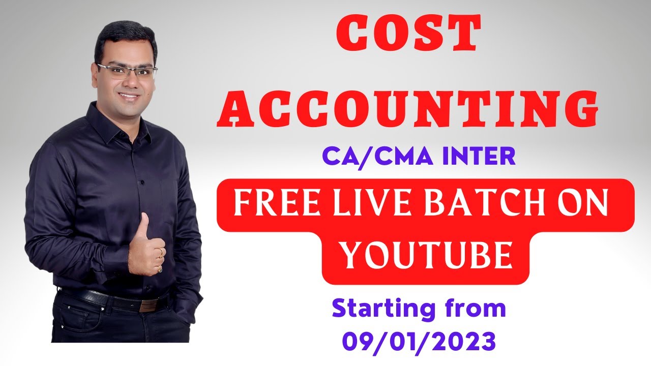 FREE CA/CMA Inter Cost Accounting Regular Course | KSJ Teaching