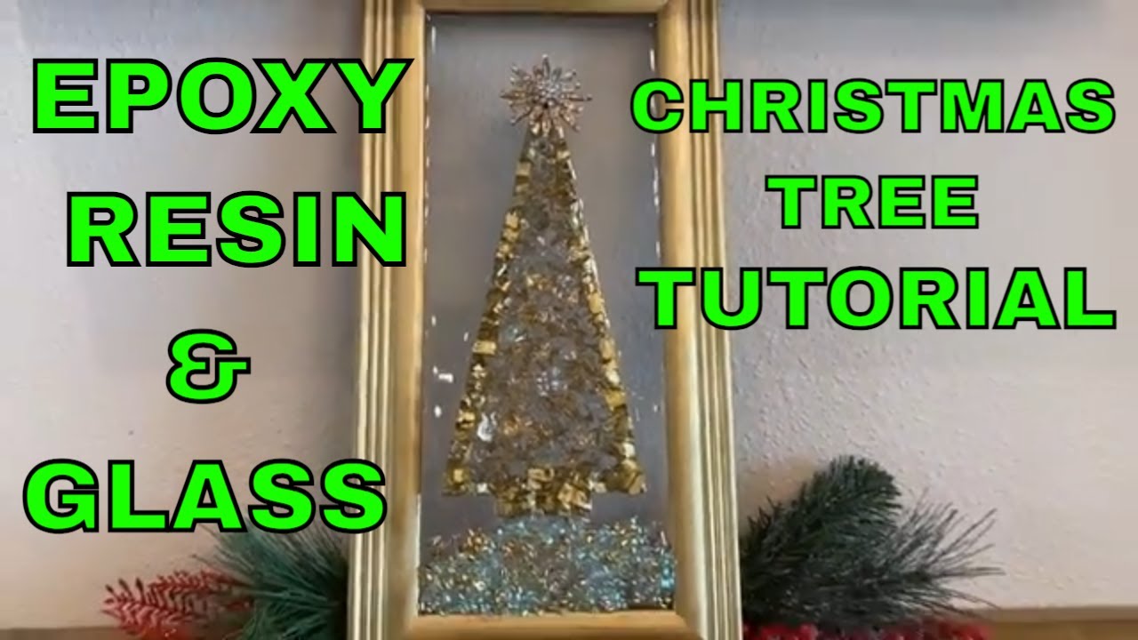 # 223 DIY GLASS & RESIN ART CHRISTMAS TREE GOLDEN  MOLDED CHRISTMAS TREE. CHRISTMAS CRAFT FAIR IDEA