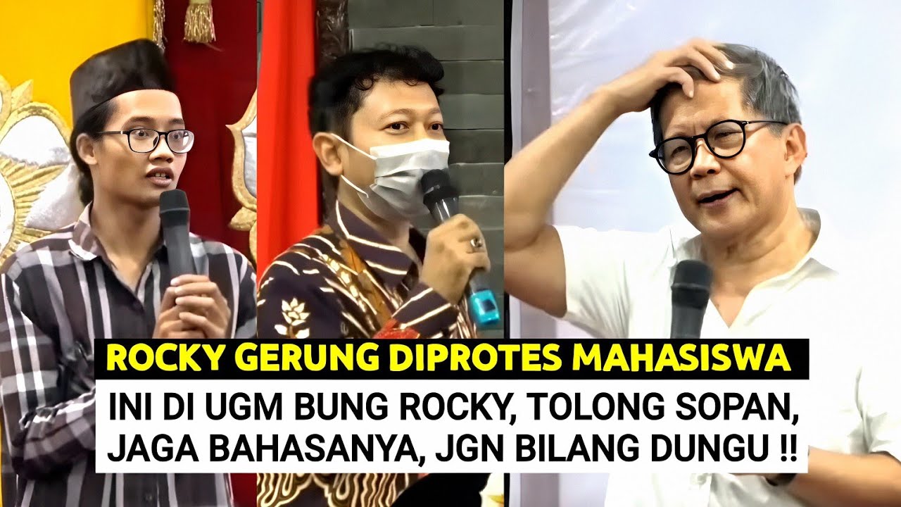 Saat Rocky Gerung Diprotes Mahasiswa UGM Karena Kata Dungu : Itu Tidak Sopan Santun, Saya Tidak Suka