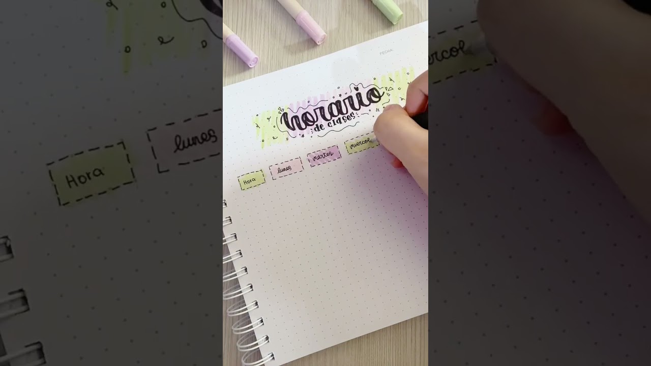 Idea de horario de clases 🌱 #shorts #studygram #explore #explorepage #study #lettering