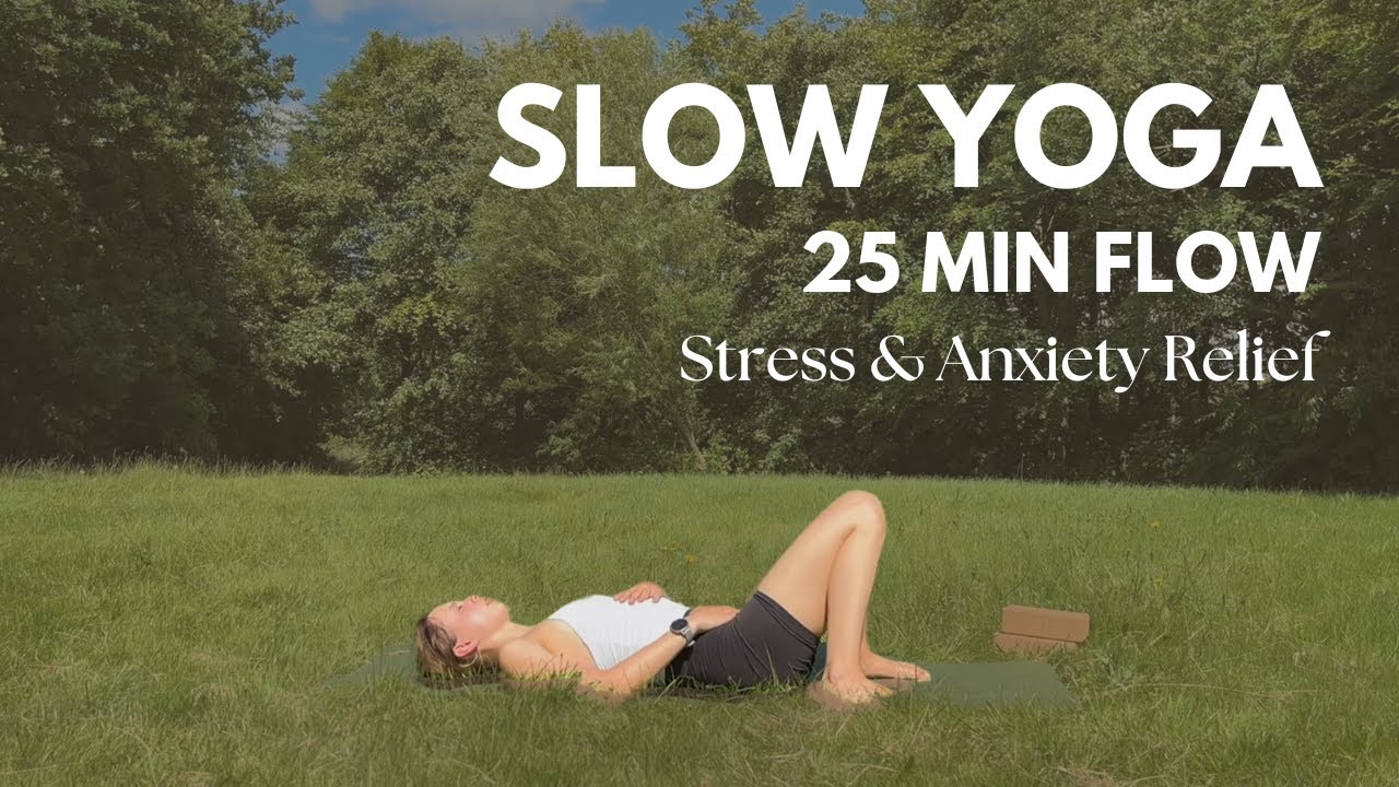 25 Min Slow Yoga Flow to Relieve Stress and Anxiety | Guided Meditation and Breathwork✨