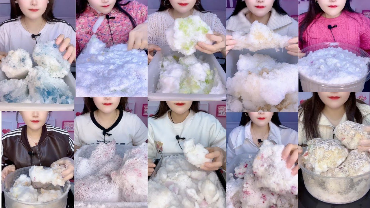 ASMR ICE EATING || HER SOLO FREEZER FROST EATING || SATISFYING SOFT CRUNCHY FROST BITES ASMR🧊 