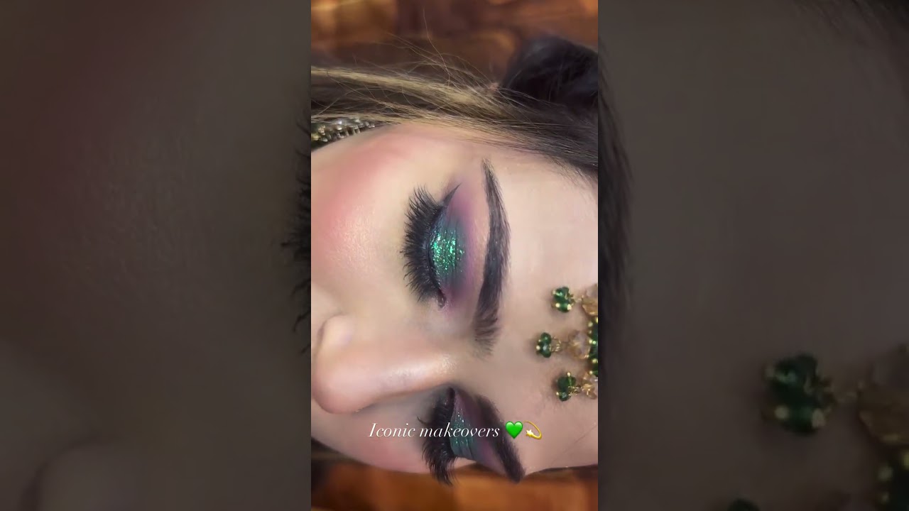 Beautiful eye makeup tutorial 💚 