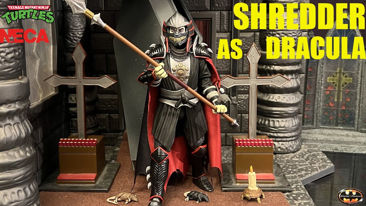NECA TMNT Shredder As Dracula Universal Monsters & Teenage Mutant Ninja Turtles Action Figure Review